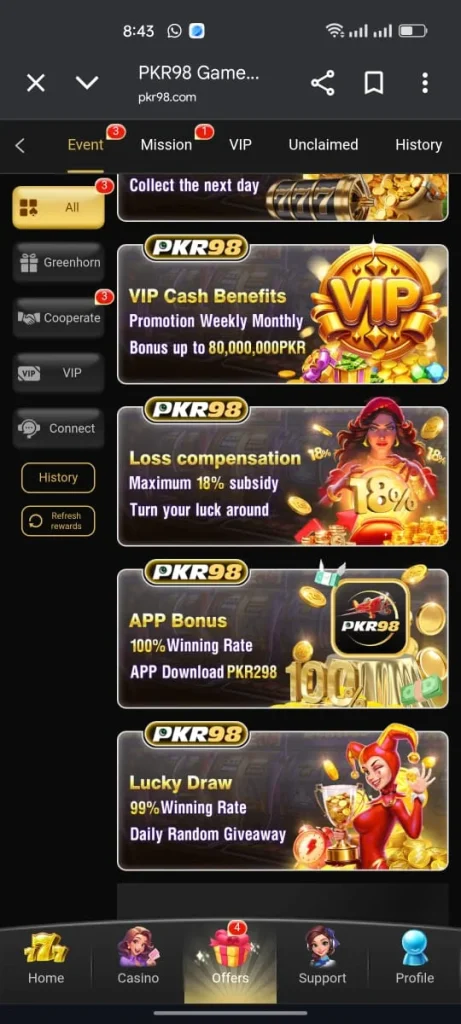 PKR98 Game Login And Sign Up